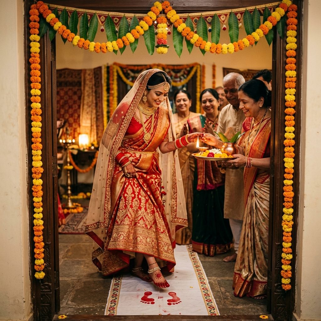 Griha Pravesh Guide: Welcoming the Bride Home With Traditional Grace